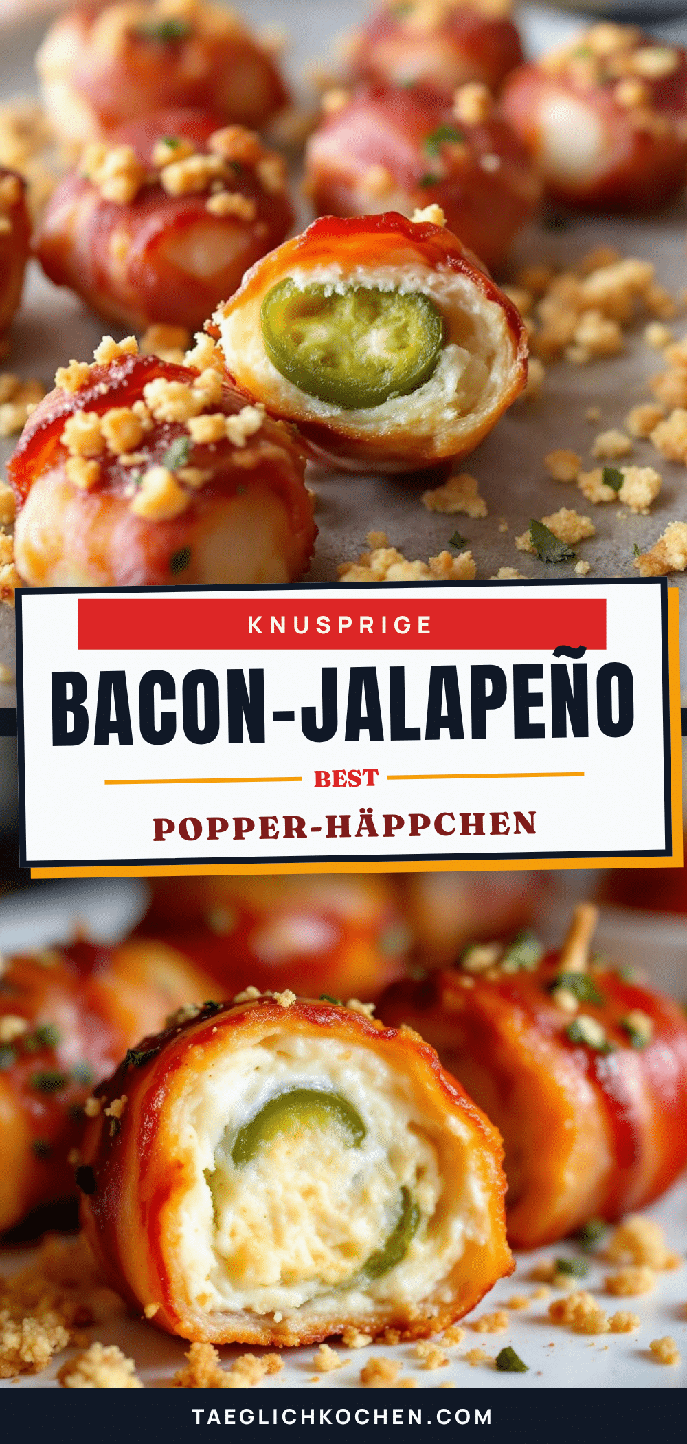 Bacon-Jalapeño-Popper-Häppchen recipe