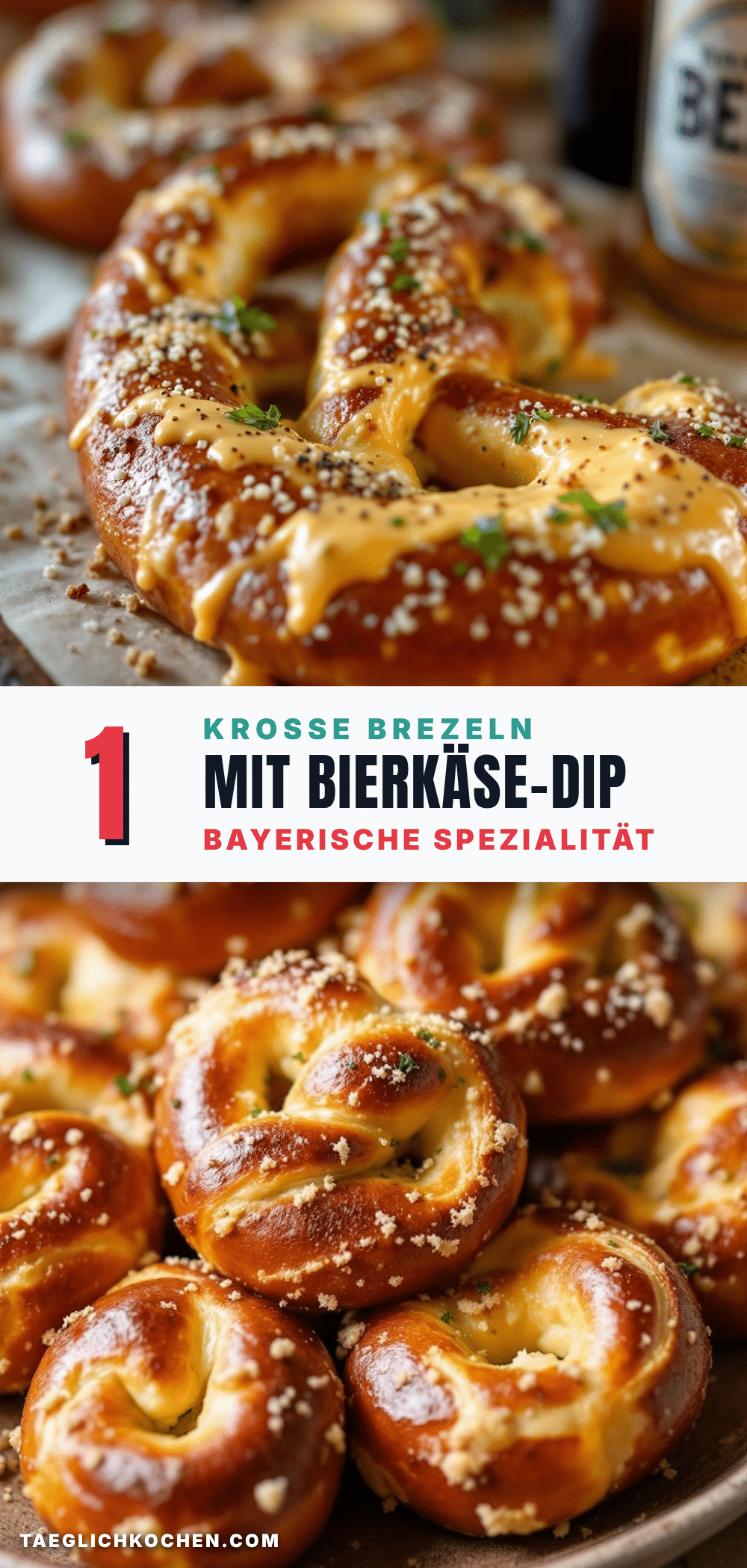 bayerische Brezeln mit Bierkäse-Dip recipe