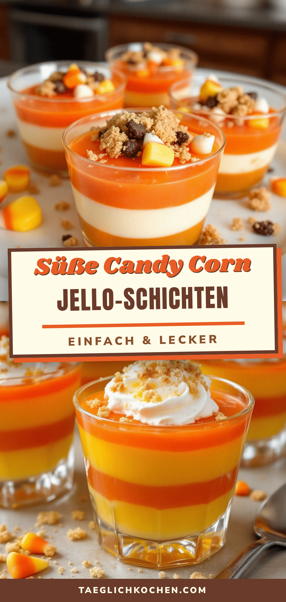Candy Corn Jello-Schichten recipe