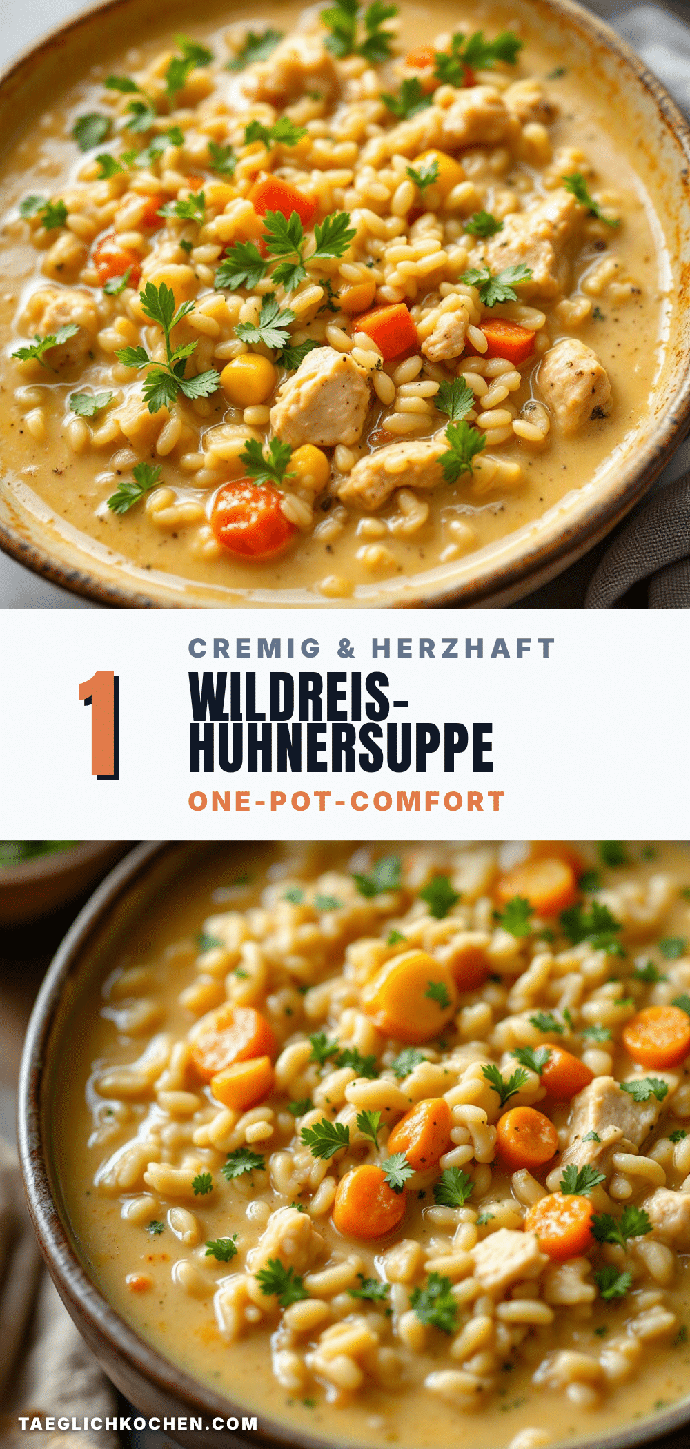 Cremige One-Pot Wildreis-Hühnersuppe recipe