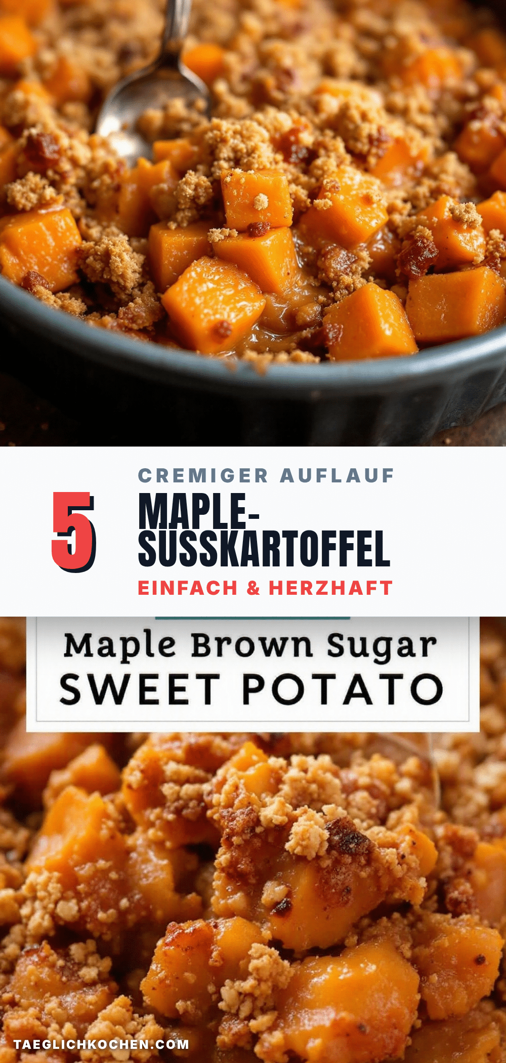 cremiger Maple-Süßkartoffel-Auflauf recipe