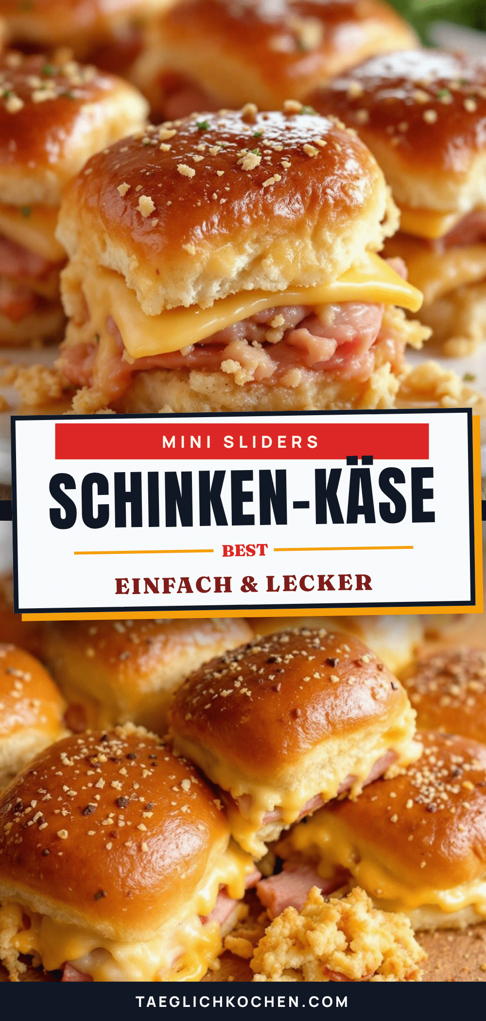 Einfache Mini Schinken-Käse Sliders zum Einfrieren recipe