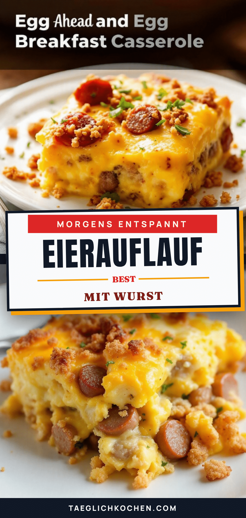 Einfacher Eierauflauf mit Wurst recipe
