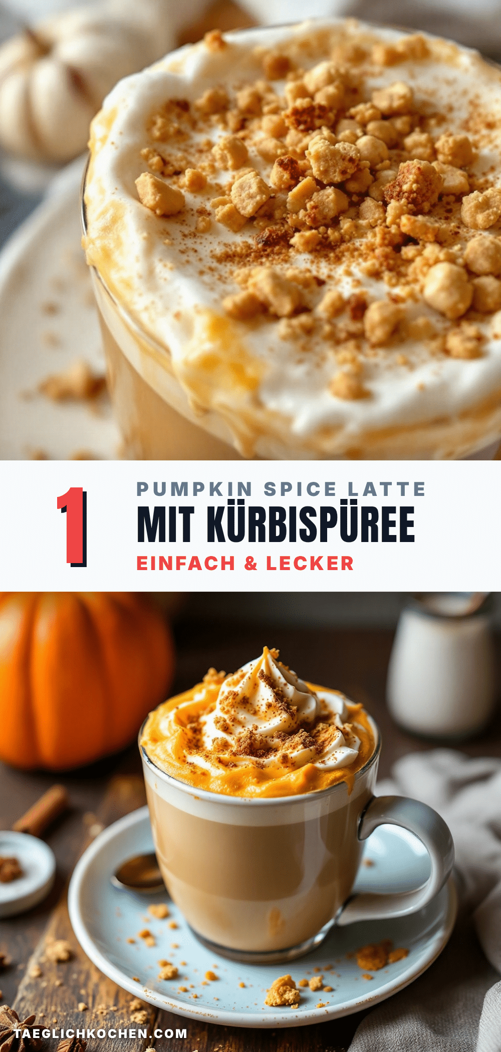 Einfacher Pumpkin Spice Latte mit echtem Kürbispüree recipe