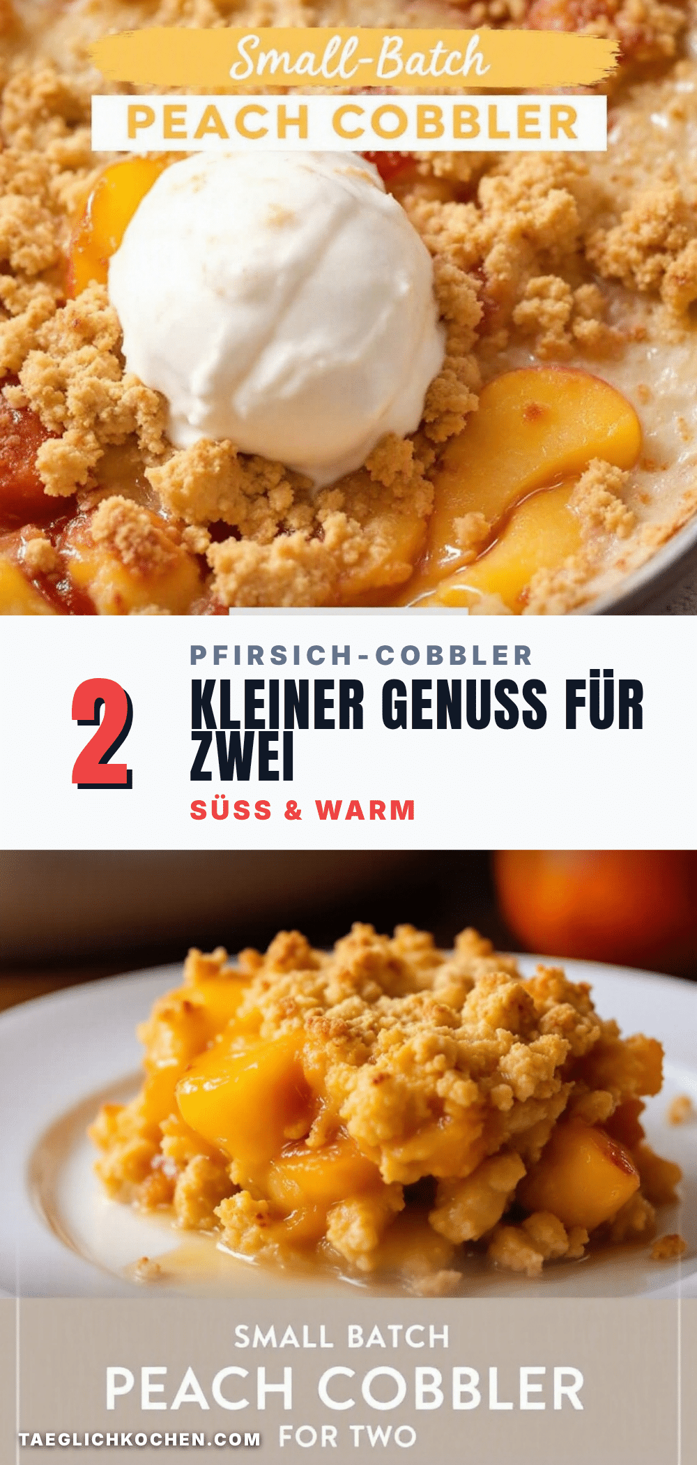 gemütlicher Pfirsich-Cobbler für Zwei recipe