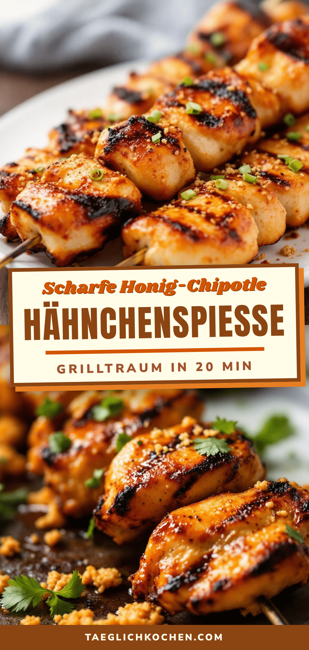 Honig-Chipotle Hähnchenspieße recipe