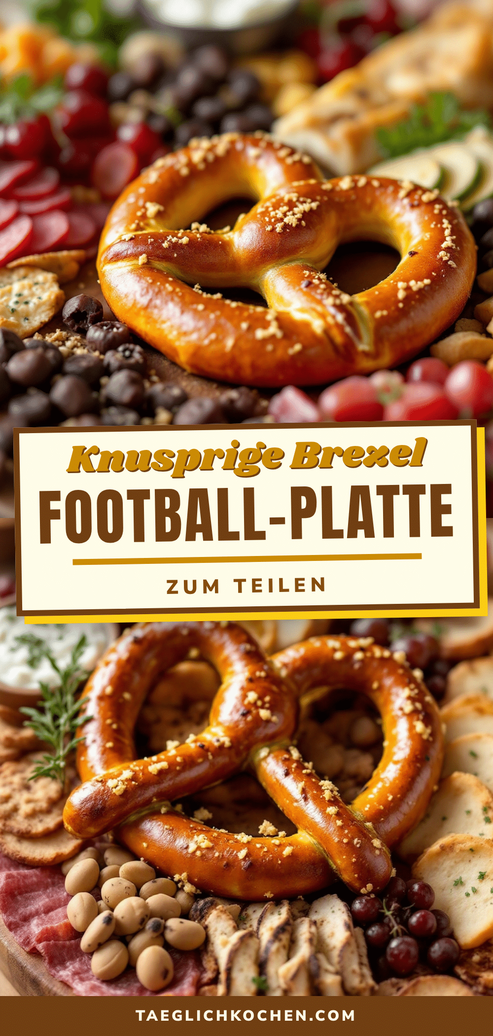 Knusprige Football-Brezel-Platte recipe