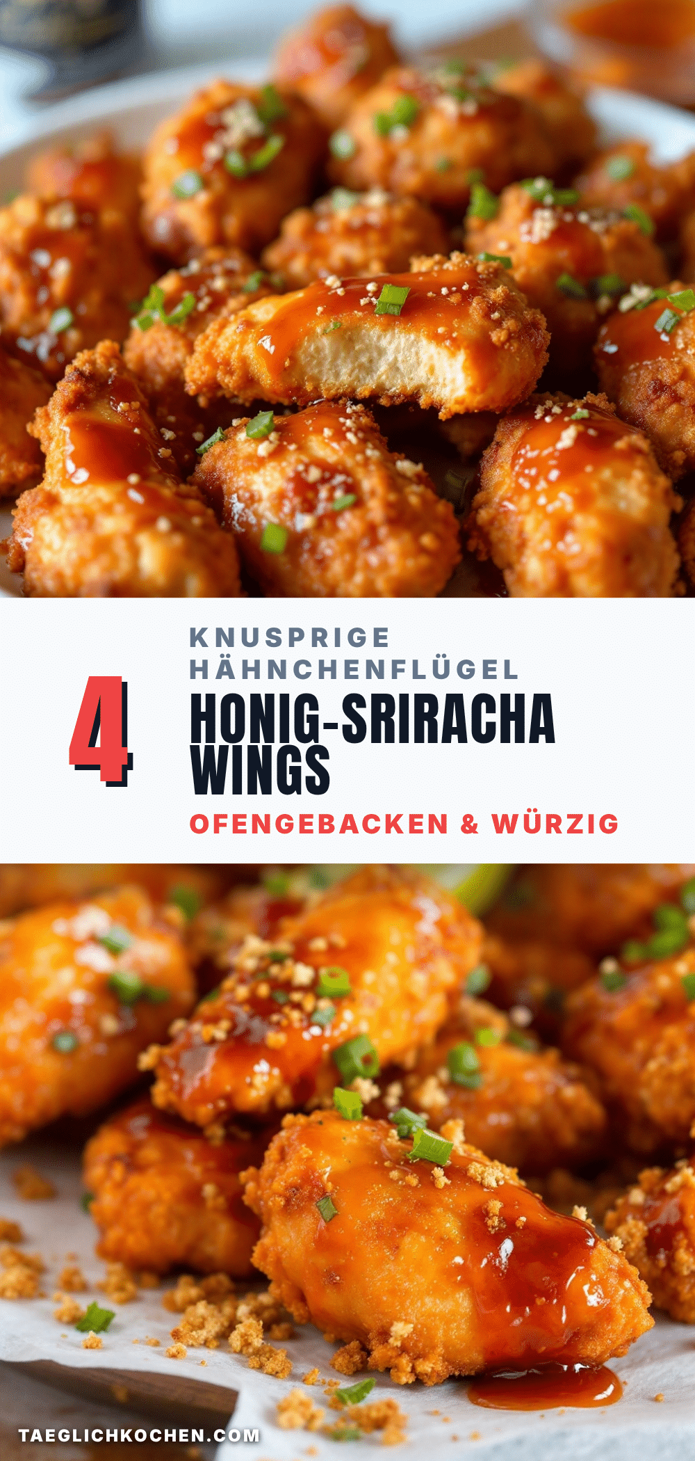 Knusprige Honig-Sriracha Chicken Wings recipe