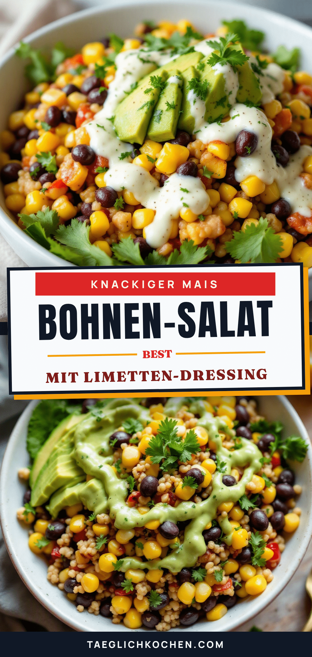 Mais-Bohnen-Salat mit Chili-Limetten-Vinaigrette recipe