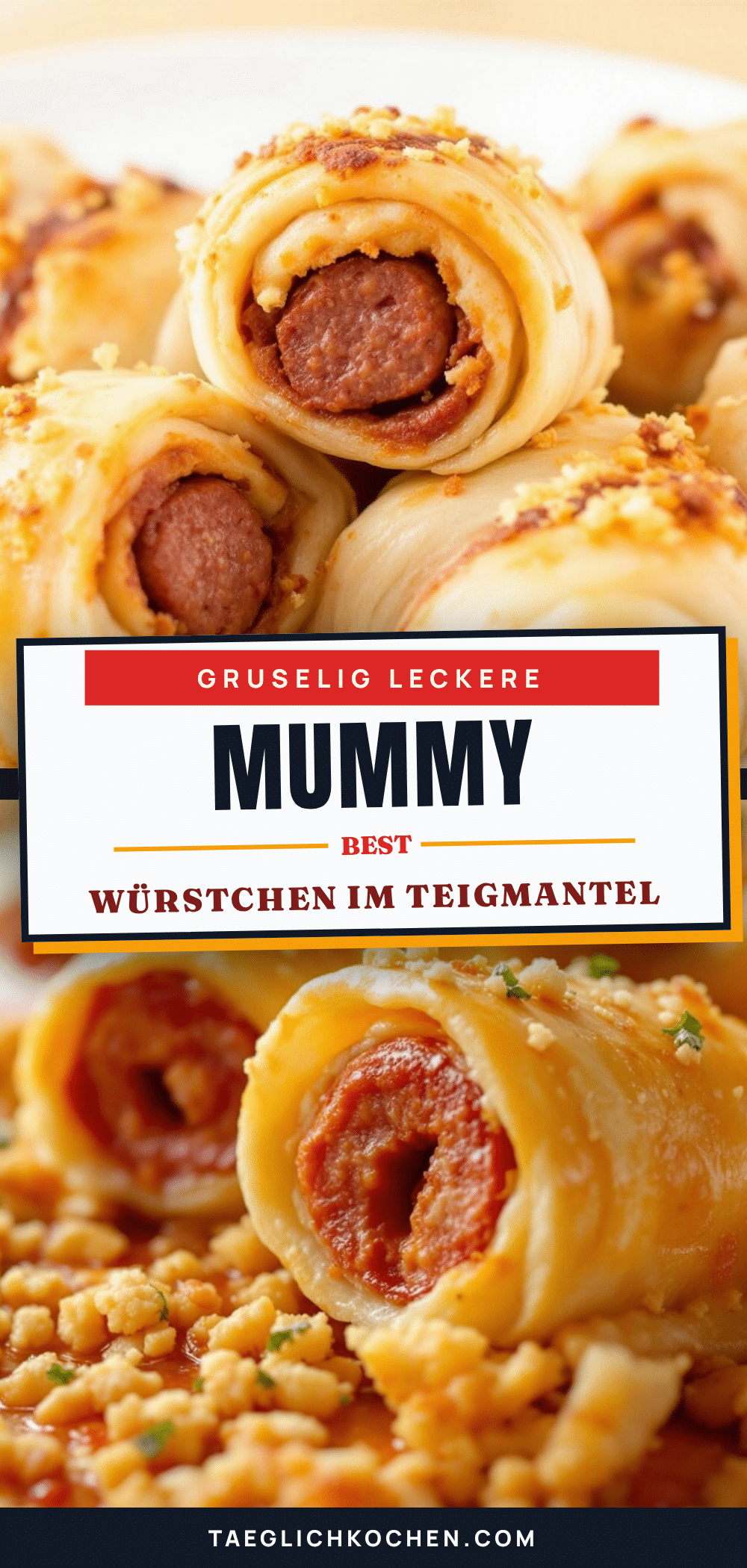 Mummy-Würstchen Halloween Rezept recipe