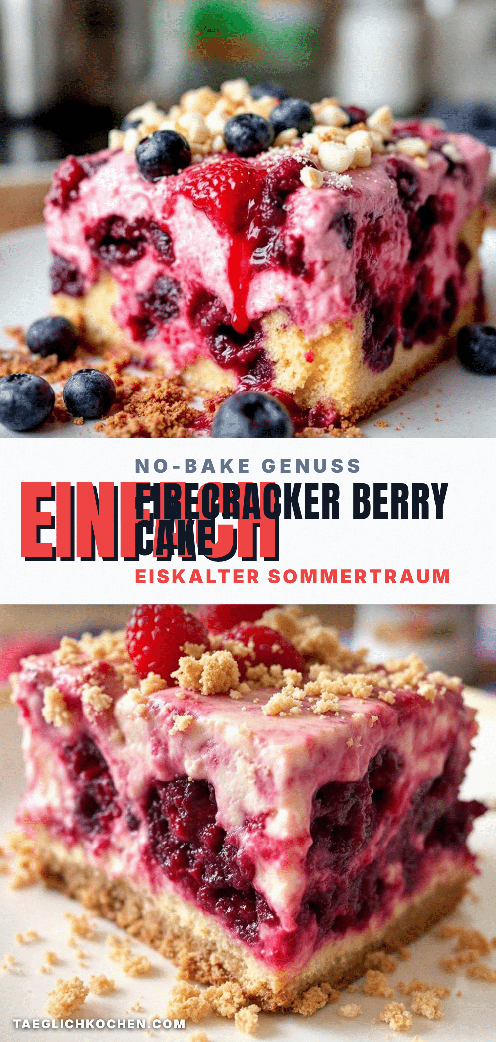 No-Bake Firecracker Berry Icebox Cake recipe