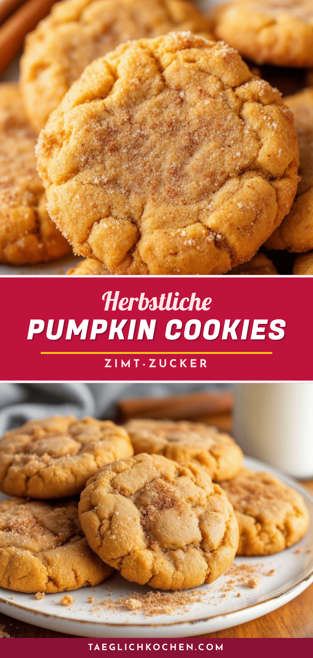 Pumpkin Snickerdoodle Cookies recipe