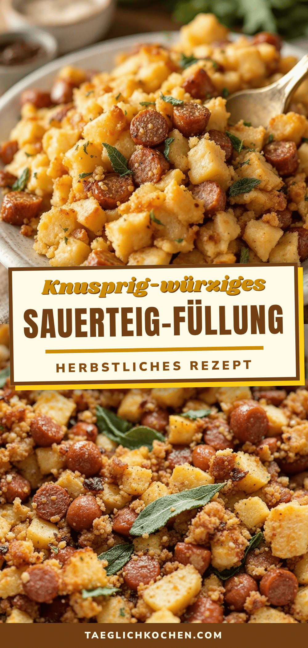 Sauerteig-Füllung mit Salbei und Wurst recipe