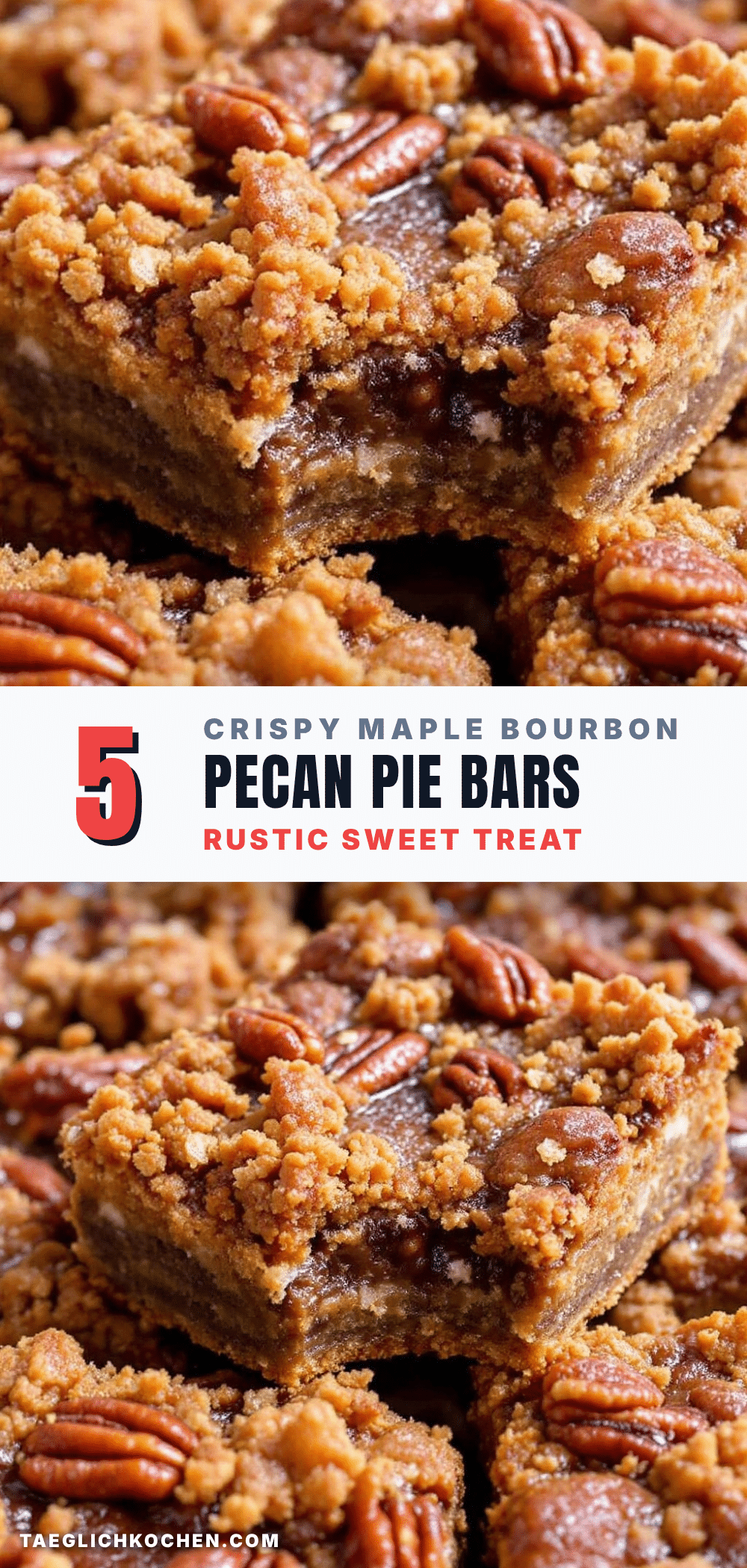 Crispy Maple Bourbon Pecan Pie Bars recipe