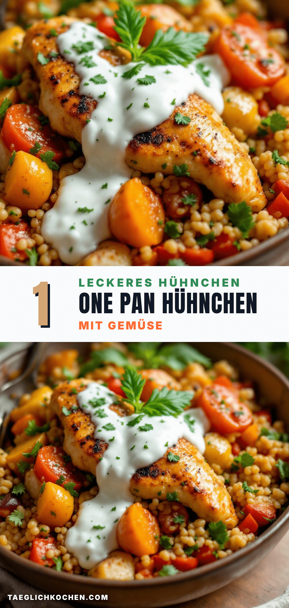 gesundes One-Pan Hühnchen mit Gemüse recipe