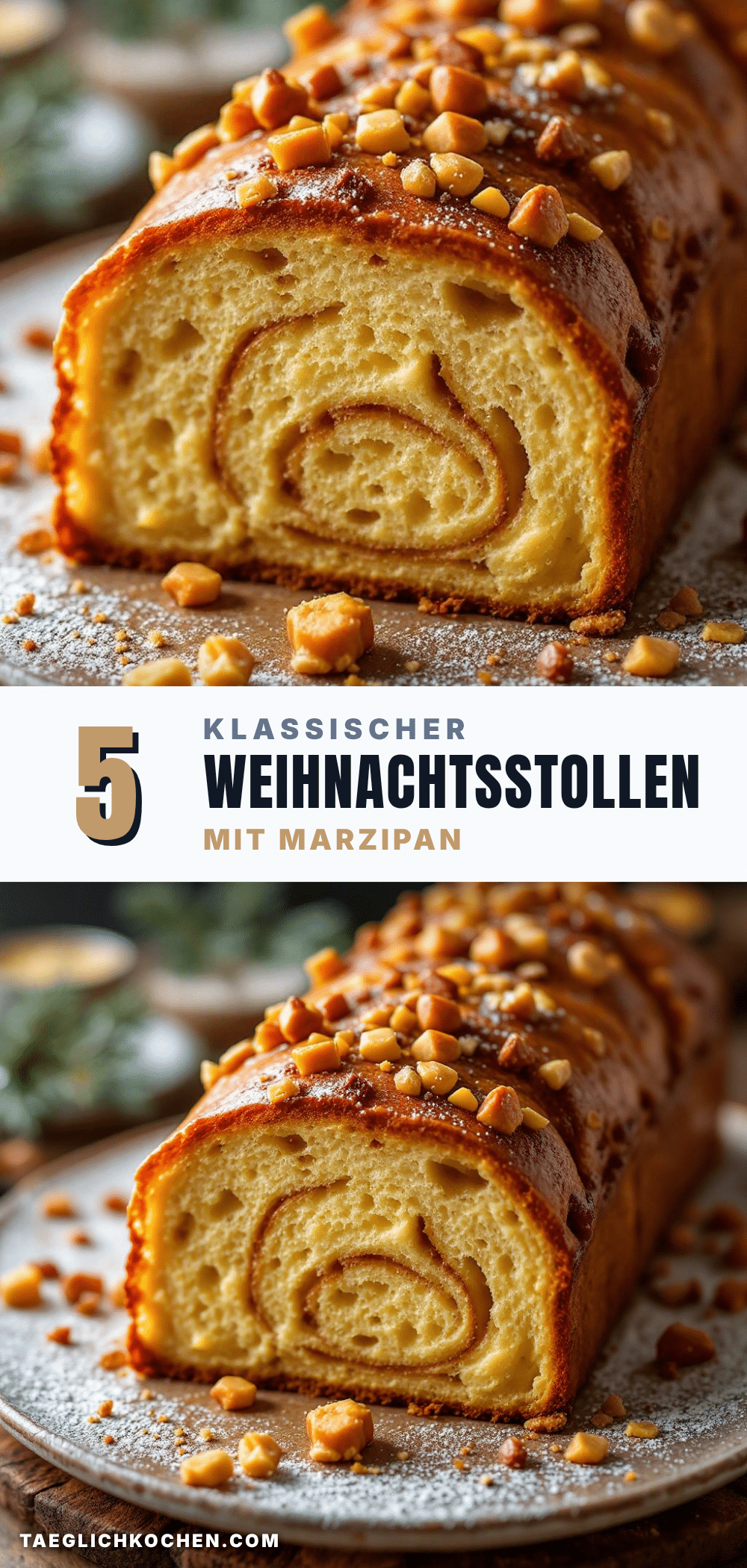 Klassischer Weihnachtsstollen mit Marzipan recipe